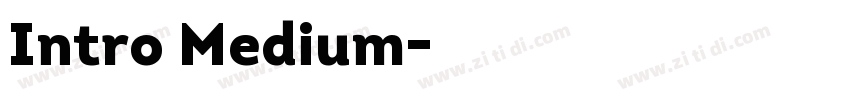 Intro Medium字体转换